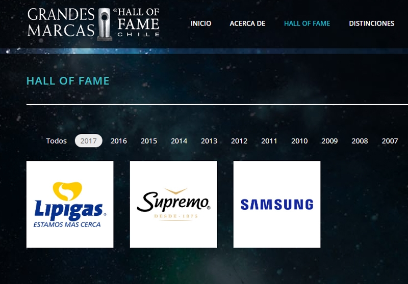 Lipigas, Supremo y Samsung en el Hall of Fame