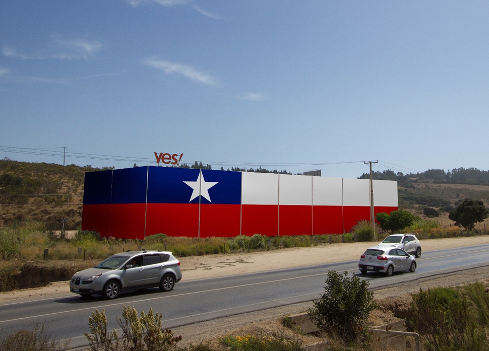 Instalación gigante de Fiestas Patrias