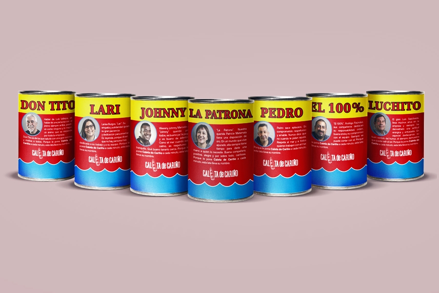 Homenaje a empleados en etiquetas de Jurel San José