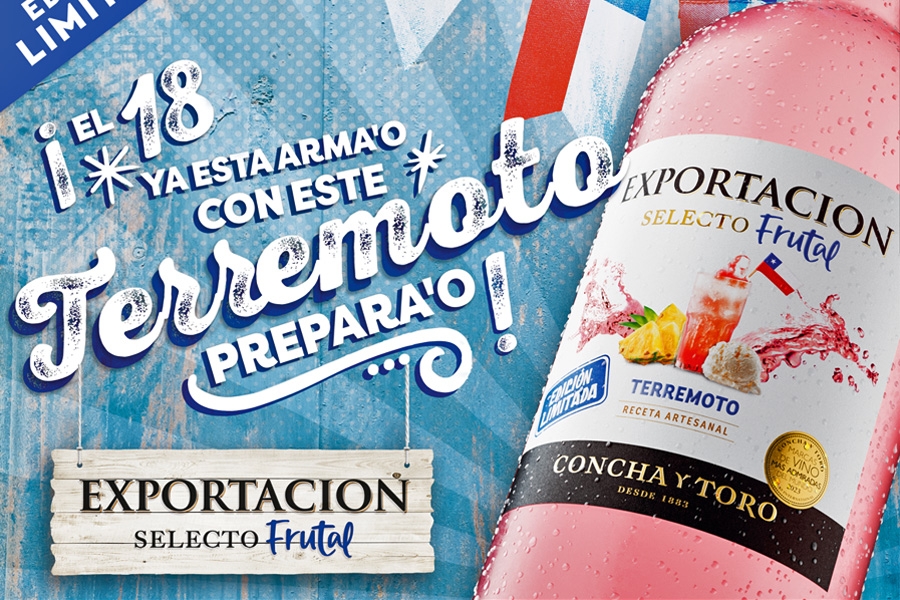 Exportación de Concha y Toro lanza su Terremoto