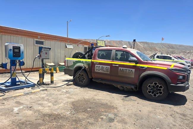 JAC T9 EV minería Sierra Gorda Publimark